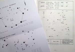 Finder charts for R Cor Bor and X Her