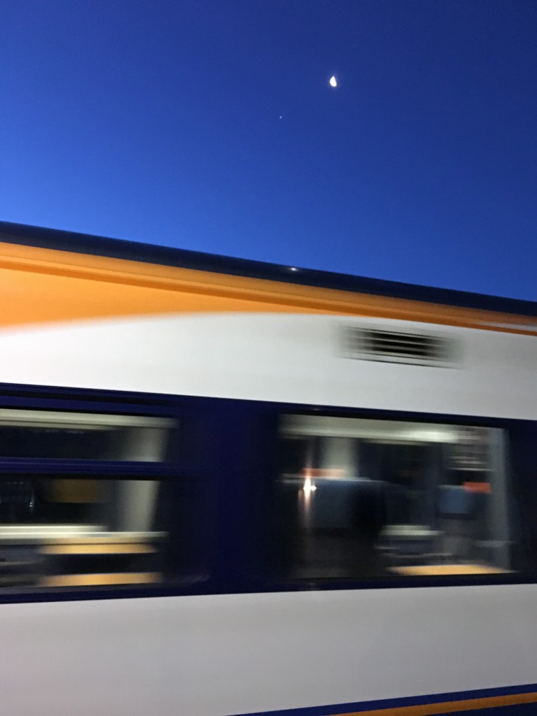 Jupiter and the Moon before Commuting to London